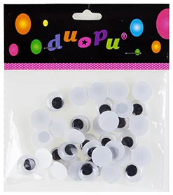 Adhesive Wiggly Eyes (black, large)
