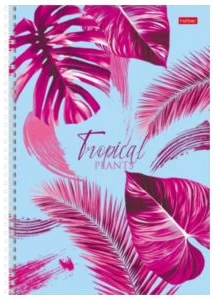 Klade A4 rūtiņu 96lp. ar spirāli  "Tropical Leaves"