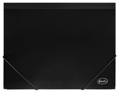 Document case A4 FOROFIS 0.50mm w/elast.bands (black) PP