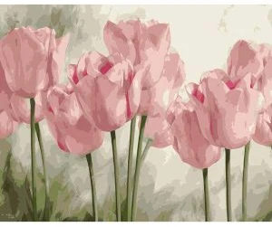 Akrila krāsas un kanvas attēlu gleznošana pēc numuriem "Tulips" 40x50cm