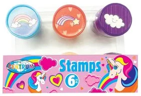 Set of stamps for kids UNICORN 6pcs.