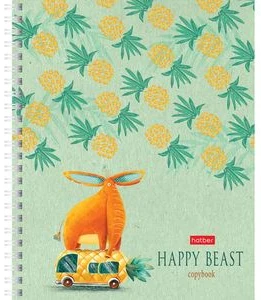 Notebook squared 48sh. spiral bound "Happy Beast"