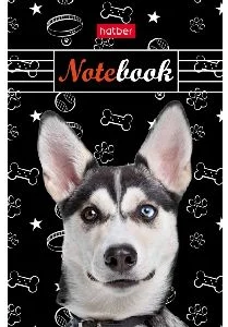 Notebook A7 square 48sh. 3col. glued pages "Dogs"