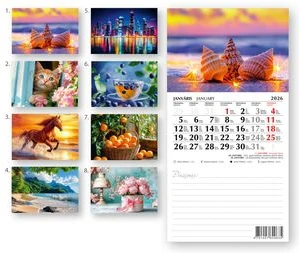 Calendar with magnetic base
