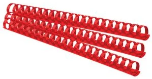 Spirāles plastmasas 20mm 175lp. FOROFIS 100gab. sarkanas
