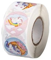 Декоративные наклейки “Unicorn” d.25mm 500шт