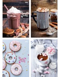 Notebook A4 squared 96sh. hard cover "Sweet tooth"