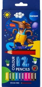 Zīmuļi 12kr. "DOG" garie, no plastikāta