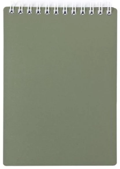Bloknots A7 rūtiņu 80lp. ar spirāli un plastikāta vākiem "Metallic"tumši zaļa kr.
