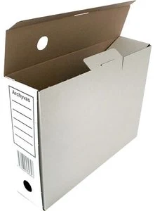 Arhīva kārba 8x25x34.5cm kartons (balts)