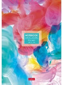 Notebook squared/ruled A5 96sh. hard cover "Streams of Color"