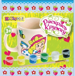 Izkrāso krūzi (krūze, 6 akril. krās., otiņa)