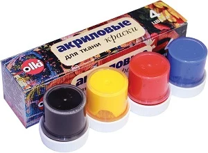 Akrila krāsa audumam OLKI 4kr.x20ml