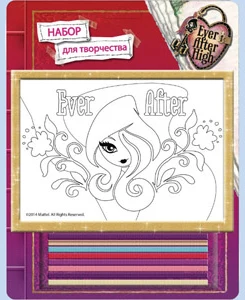 Izveido bildi "Ever After High": trafarets+ smiltis 8kr. assorti