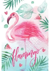 Bloknots A7 rūtiņu 48lp. 3.kr. līmēts "Flamingo"