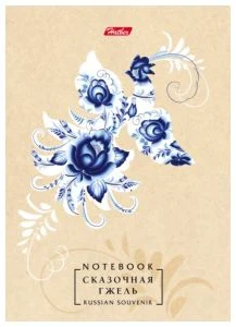 Notebook A6 squared 80sh. hard cover "Folk Art"