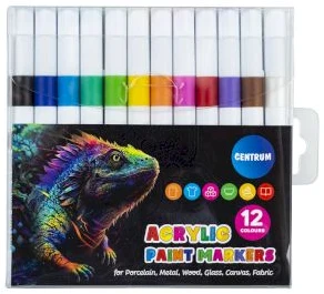 Akrilu marķieru komplekts 12 kr. 2-4mm