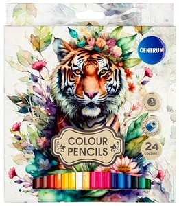 Zīmuļi 24kr. TIGER garie, sešstūraini