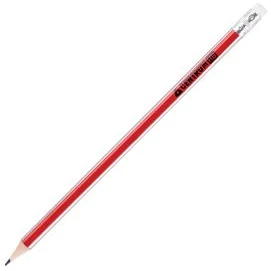 Pencil HB sharpened, triangle, with eraser, plastic