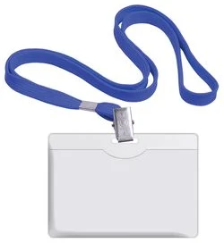 Identifikators FOROFIS (plastikāta) 90x58mm ar zilu auklu (42cm) horizontāls