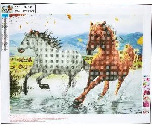 Diamond mozaic "Horses" 40x50cm