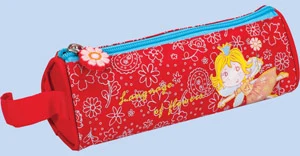Pouch "Flower Fairy" 21x7.5x7cm round (polyester)