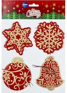 Kartīšu komplekts dāvanām "Merry Christmas" 100x100mm