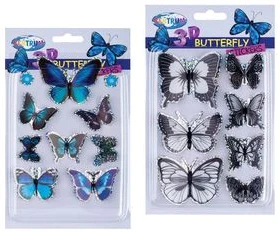 Decoration stickers "Butterfly" 30x40mm&20x30 plastic