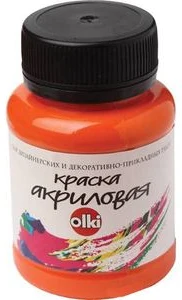 Akrila krāsa OLKI 100ml oranža