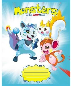 Klade rūtiņu 24lp. ar reizrēķinu "Monsters"