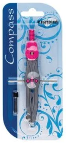 Compass plastic w/mech.pencil w/leads (assorted) /polybag