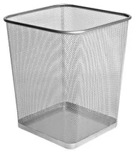 Wastepaper basket Iron Mesh FOROFIS (silver) 28 x 28 x 32 cm, 25l