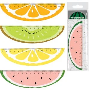 Lineāls 15cm "Fruit" koka