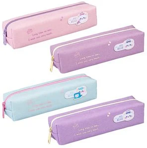 Pouch case "I miss you very much" 19x6x5cm assorted (PU)