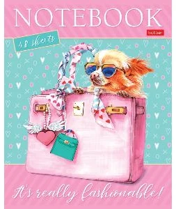 Notebook sguared 48sh. "Fashion Dogs"