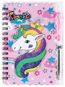 Notebook A6 ruled 30sh. "Unicorn" with spiral, pen