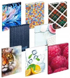 Notebook A4 squared 96sh. gloss, hard cover