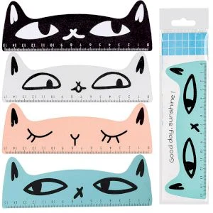 Ruler wooden "Cat" 15cm