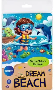 Dekoratīvas uzlīmes “DREAM BEACH” Atkārtoti lietojamas silikona 23x30mm &20x35mm