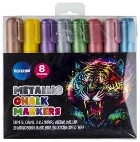 Krīta marķieri komplekts METALLIC 8 kr. 3-5mm