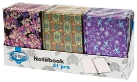 Notebook A6 100sh hardcover, with elastic METALLIC