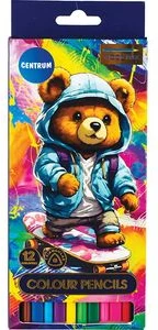 Zīmuļi 12kr. "Bear" garie, no plastikāta