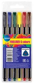 Set of 6 colours pens FINELINER 0.7mm