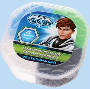 Foam putty drying set "Max Steel" 4col.x18g