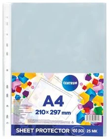 Sheet protectors A4 100pcs 25mk CENTRUM PP