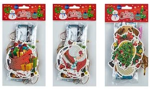 Rokdarbu komplekts - Dimanta mozaīka "Merry Christmas" 50x20mm