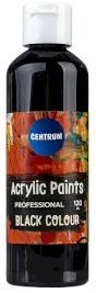 Akrila krāsa 120ml melna CENTRUM