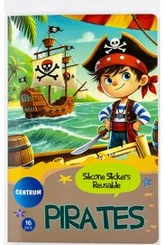 Dekoratīvas uzlīmes “PIRATES” Atkārtoti lietojamas silikona 23x30mm &20x35mm