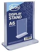 Columned Sign Holder A6, Clear FOROFIS