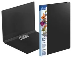 Clip file A4*20mm 0.60mm Clip B FOROFIS w/inner pocket (black) PP